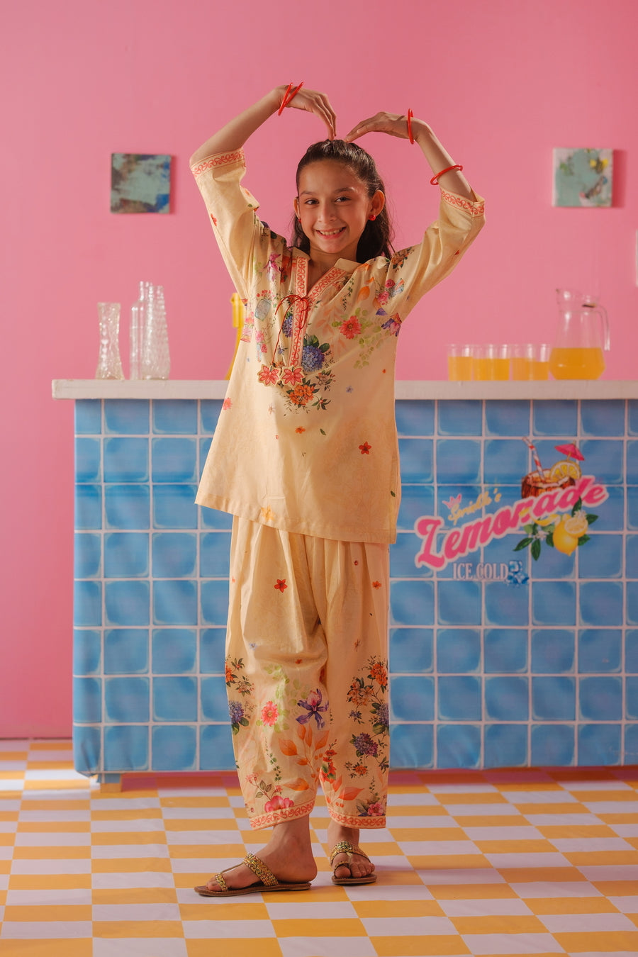 Sunlit Bloom  - 2pcs - Cotton/Lawn - 2pcs-ready-to-wear - Sprinkles Pakistan