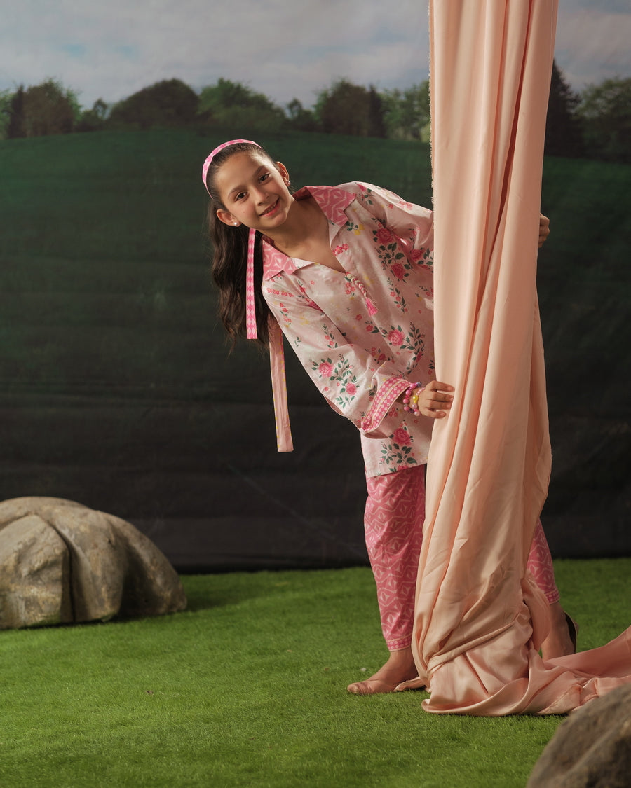 Pink Meadow - 2pcs - Cotton/Lawn - 2pcs-ready-to-wear - Sprinkles Pakistan
