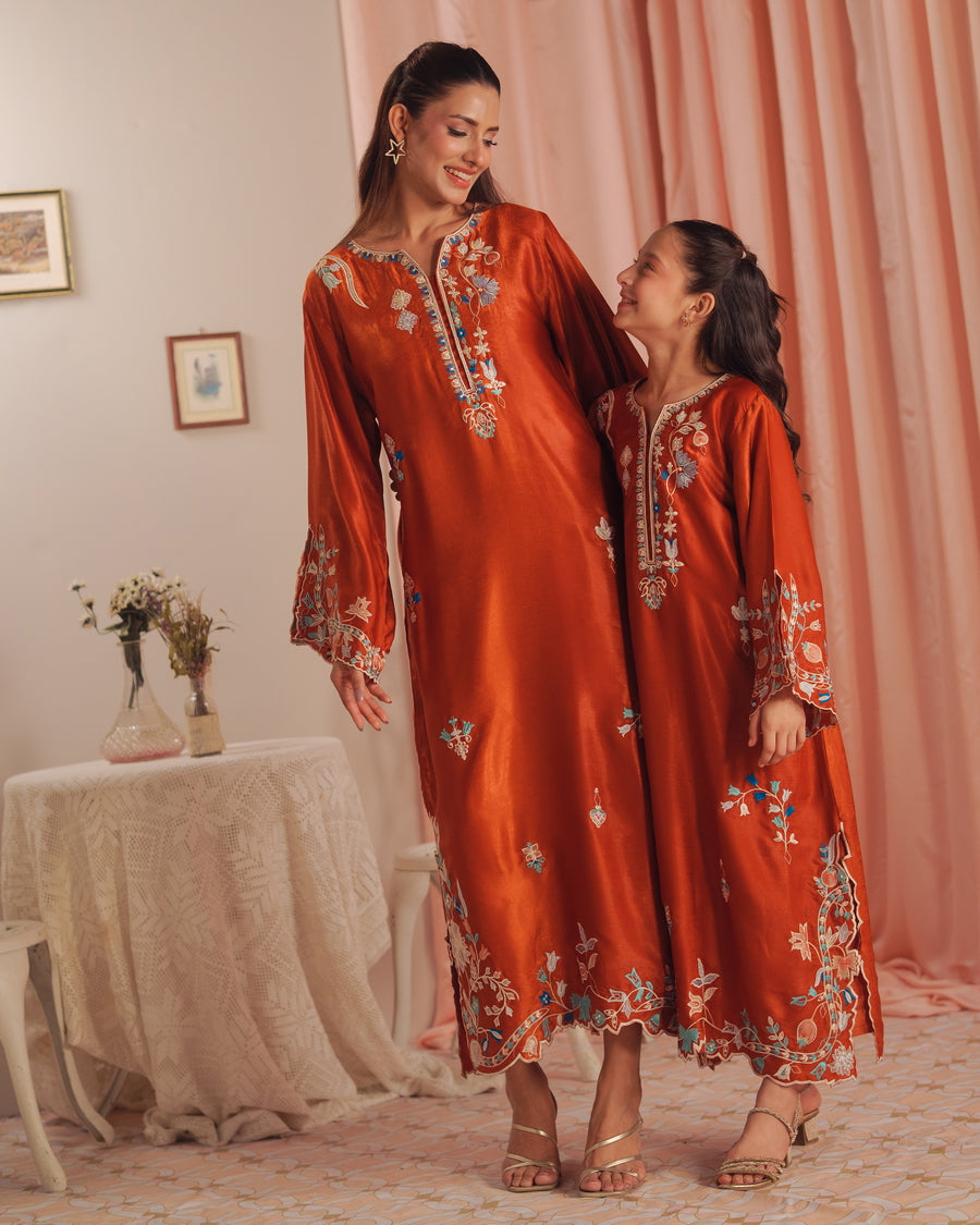Scarlet Rouge - 1pc - Embroidered - Suede Silk - Sprinkles Pakistan