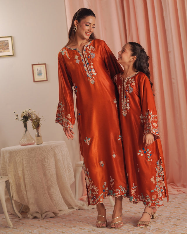 Scarlet Rouge - 1pc - Embroidered - Suede Silk - Sprinkles Pakistan