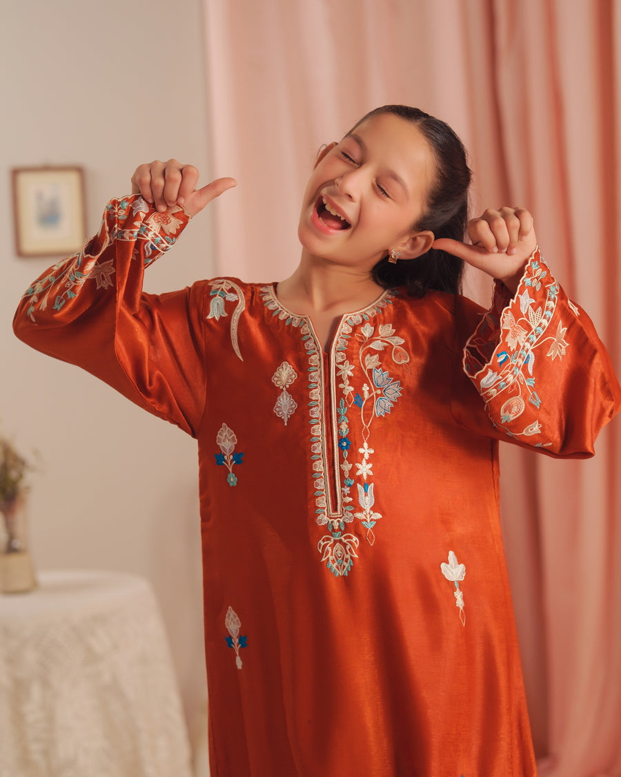 Scarlet Rouge - 1pc - Embroidered - Suede Silk - Sprinkles Pakistan