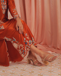 Scarlet  Rouge - 1pc - Embroidered - Suede Silk - Sprinkles Pakistan