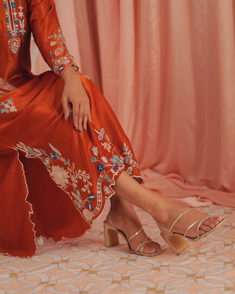 Scarlet  Rouge - 1pc - Embroidered - Suede Silk - Sprinkles Pakistan