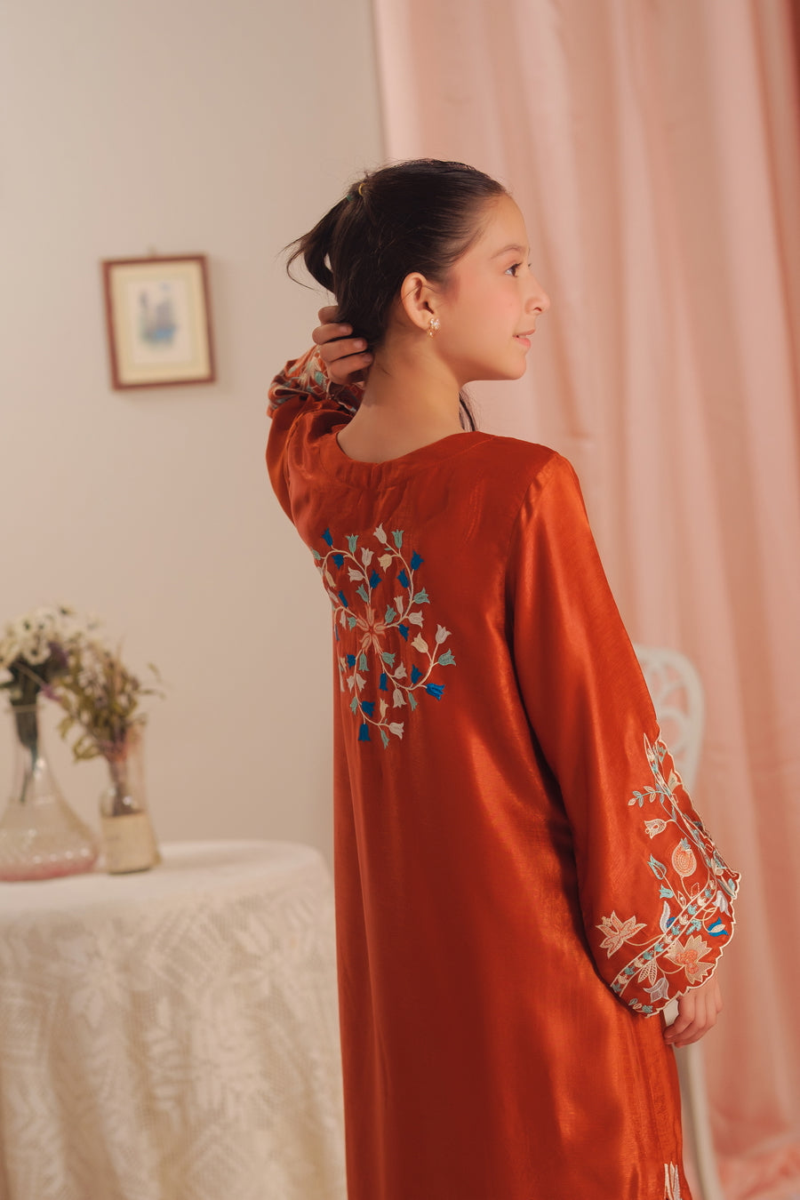 Scarlet Rouge - 1pc - Embroidered - Suede Silk - Sprinkles Pakistan