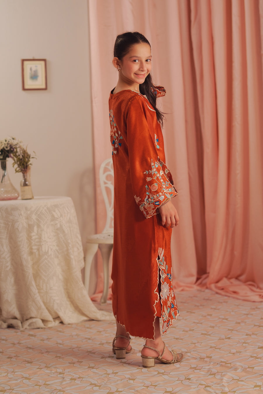 Scarlet Rouge - 1pc - Embroidered - Suede Silk - Sprinkles Pakistan