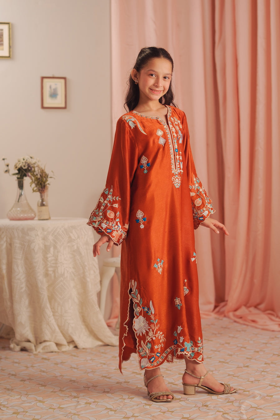Scarlet Rouge - 1pc - Embroidered - Suede Silk - Sprinkles Pakistan