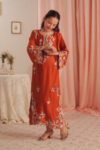 Scarlet Rouge - 1pc - Embroidered - Suede Silk - Sprinkles Pakistan