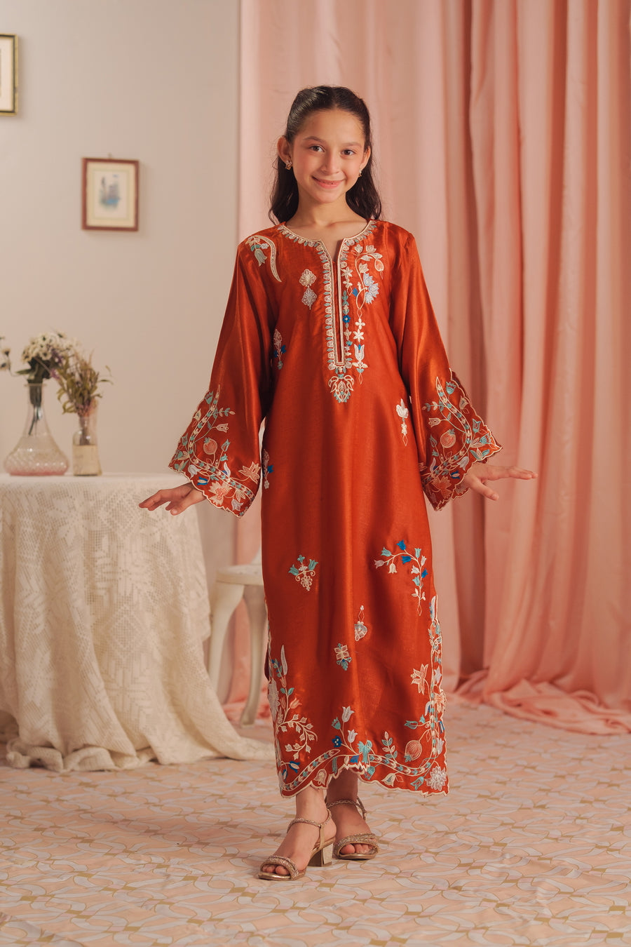 Scarlet Rouge - 1pc - Embroidered - Suede Silk - Sprinkles Pakistan