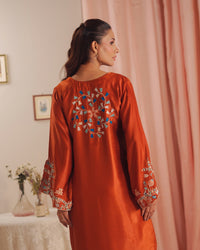 Scarlet  Rouge - 1pc - Embroidered - Suede Silk - Sprinkles Pakistan