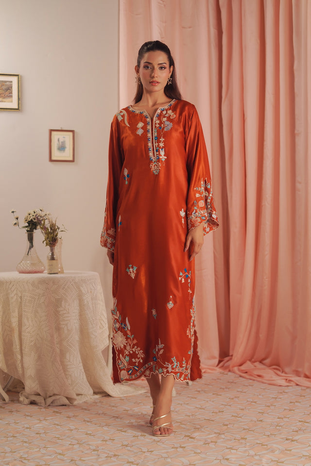 Scarlet  Rouge - 1pc - Embroidered - Suede Silk - Sprinkles Pakistan