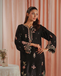 Gothic Rose - 1pc - Embroidered - Suede Silk - Sprinkles Pakistan