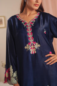 Deep Petal - 1pc - Embroidered - Suede Silk - Sprinkles Pakistan
