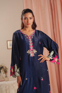 Deep Petal - 1pc - Embroidered - Suede Silk - Sprinkles Pakistan