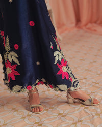 Deep Petal - 1pc - Embroidered - Suede Silk - Sprinkles Pakistan