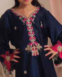 Deep Petal - 1pc - Embroidered - Suede Silk - Sprinkles Pakistan