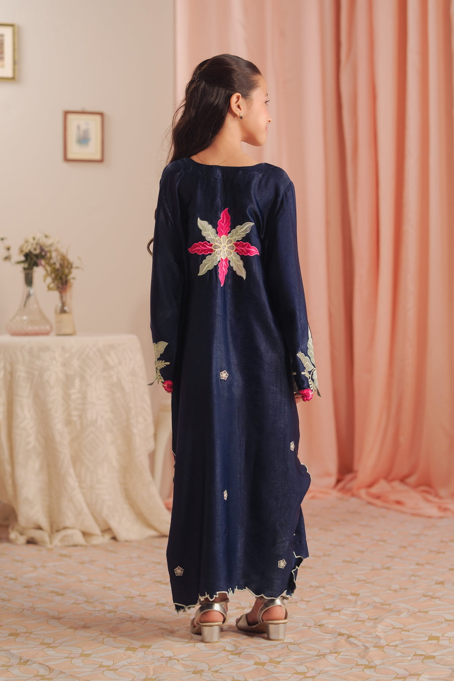 Deep Petal - 1pc - Embroidered - Suede Silk - Sprinkles Pakistan
