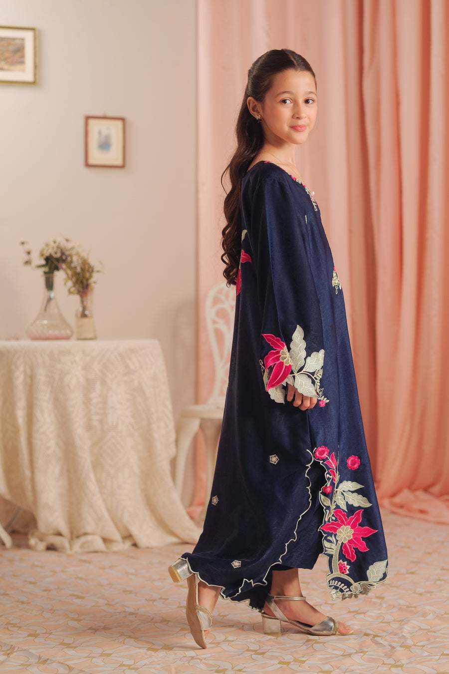 Deep Petal - 1pc - Embroidered - Suede Silk - Sprinkles Pakistan