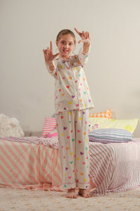 Candy Heart - 2pcs - Night Suit - Viscose - Night Suit - Sprinkles Pakistan