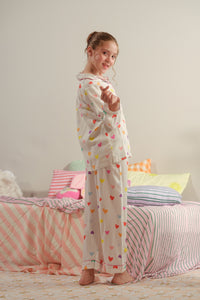 Candy Heart - 2pcs - Night Suit - Viscose - Night Suit - Sprinkles Pakistan