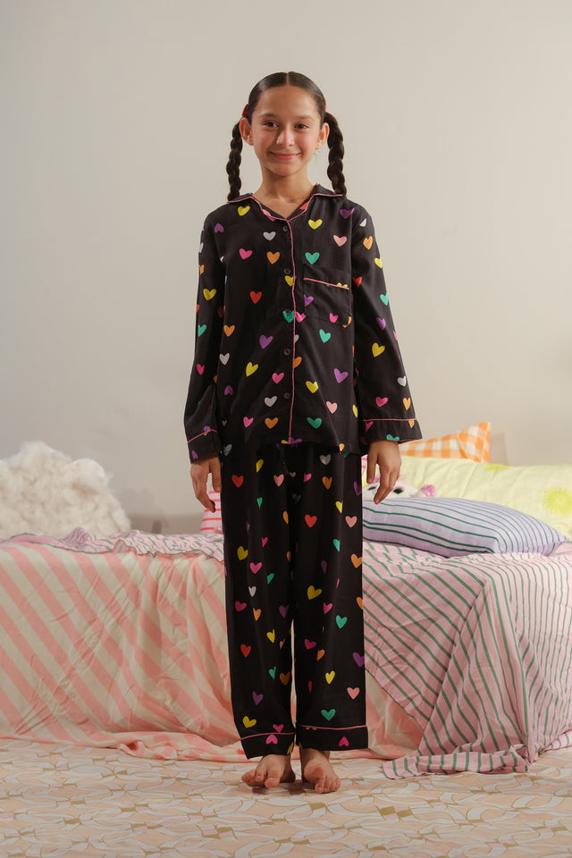 Dream Fireworks - 2pcs Night Suit - Viscose - Night Suit - Sprinkles Pakistan
