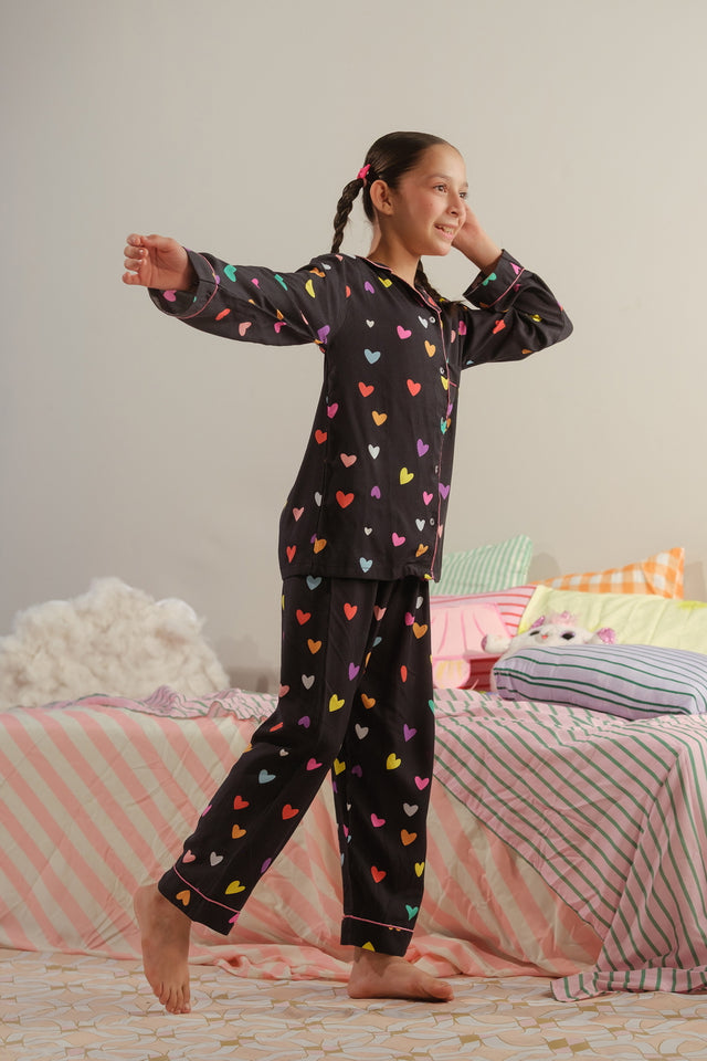 Dream Fireworks - 2pcs Night Suit - Viscose - Night Suit - Sprinkles Pakistan