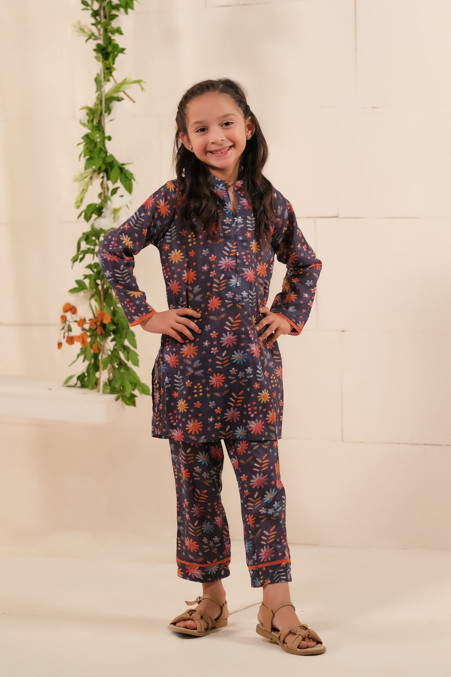 Midnight Garden Lawn 2 Pcs Ready to Wear Set