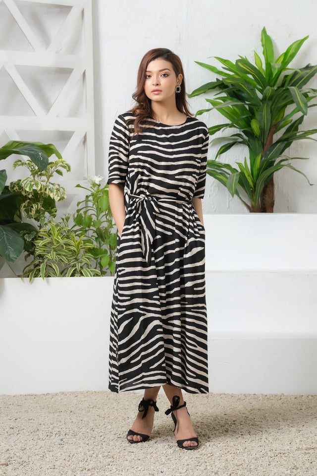 Safari Statement Allover Print Tunic Dress