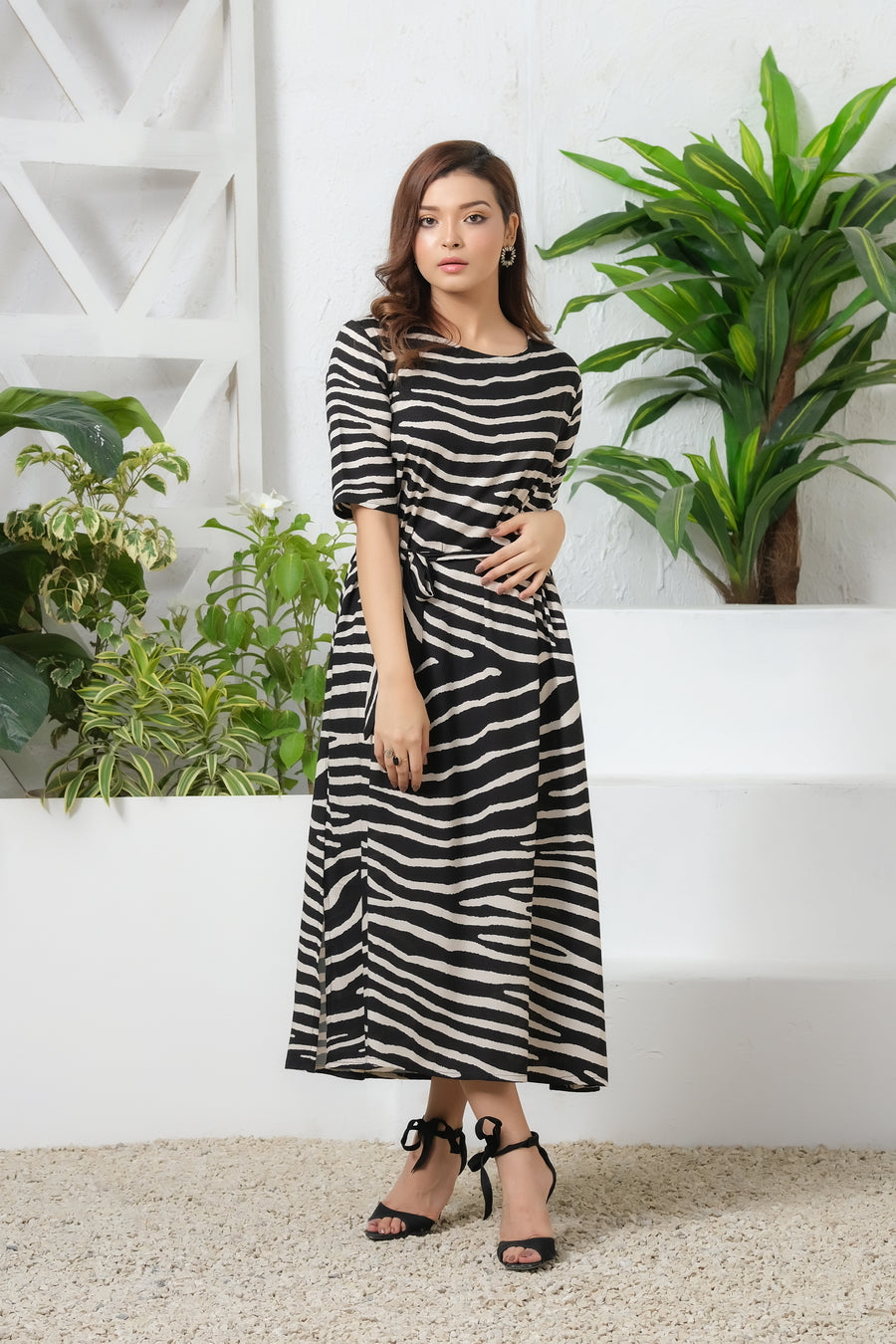 Safari Statement Allover Print Tunic Dress