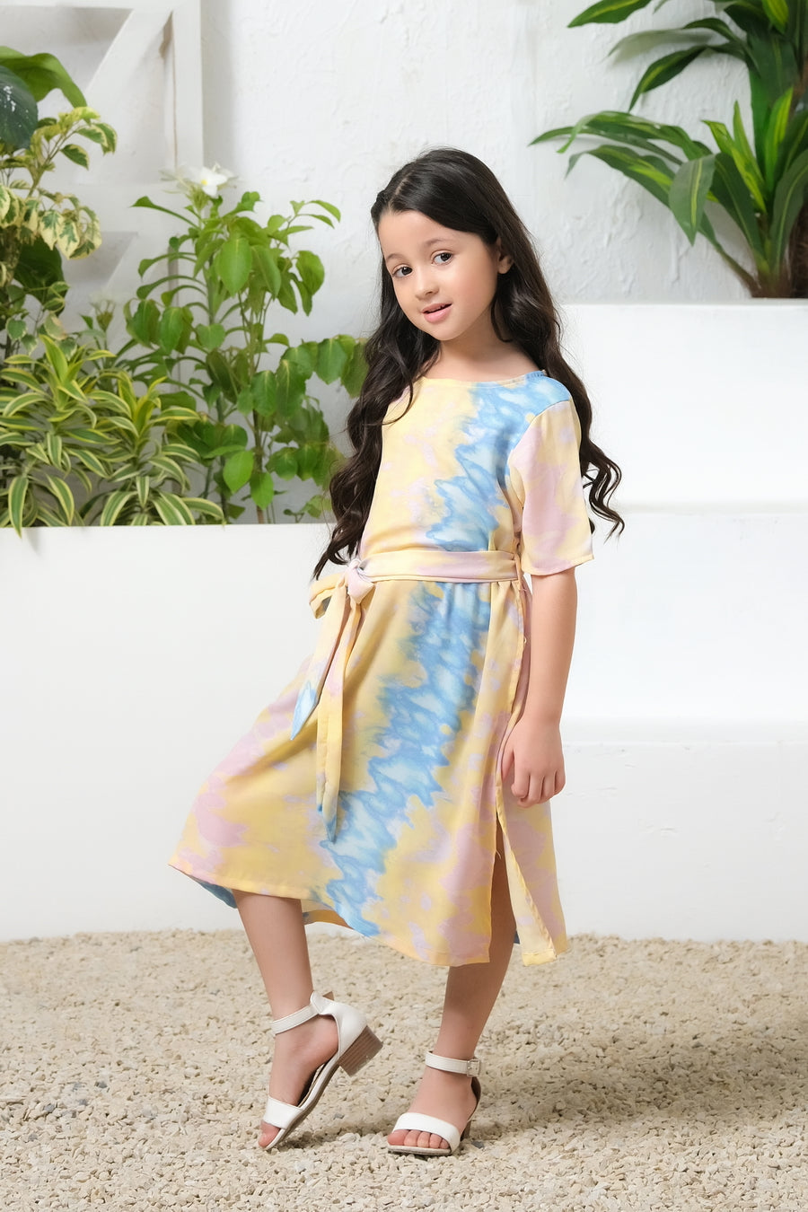 Cosmic Candy Tie Dye Allover Print Tunic Dress - Summer Boski - tunics-kids, kids-clearance - Sprinkles Pakistan