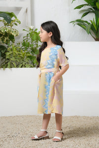 Cosmic Candy Tie Dye Allover Print Tunic Dress - Summer Boski - tunics-kids, kids-clearance - Sprinkles Pakistan