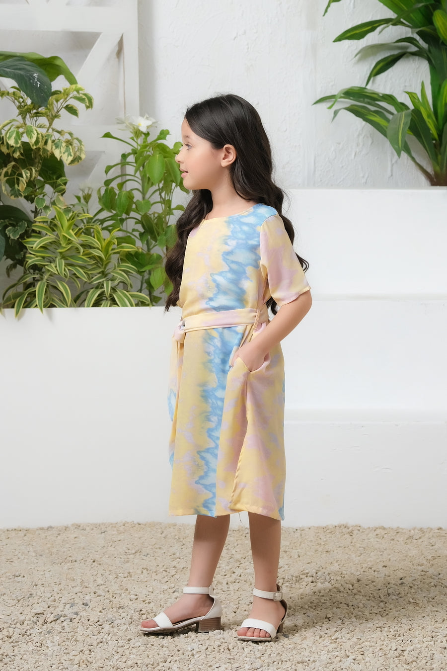 Cosmic Candy Tie Dye Allover Print Tunic Dress - Summer Boski - tunics-kids, kids-clearance - Sprinkles Pakistan