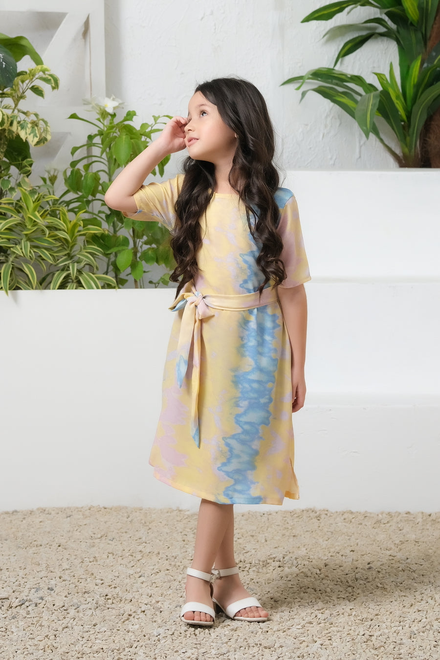 Cosmic Candy Tie Dye Allover Print Tunic Dress - Summer Boski - tunics-kids, kids-clearance - Sprinkles Pakistan
