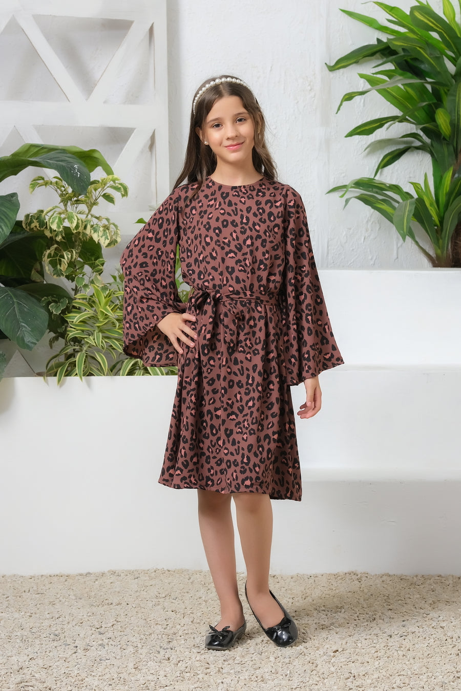 Leopard Print Pair Allover Print Tunic Dress