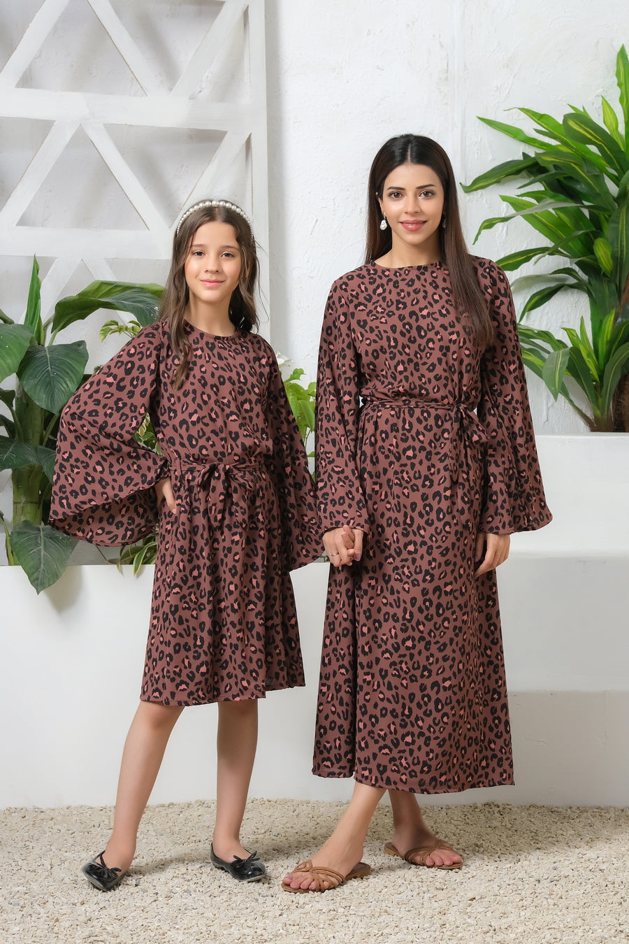 Leopard Print Pair Allover Print Tunic Dress