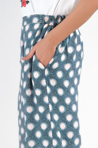 Aqua Wide Leg Pant - Soft Summer Crepe - bottoms, pants, women-bottom, women-clearance - Sprinkles Pakistan