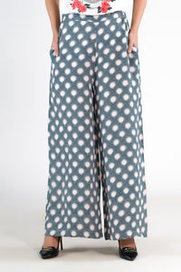 Aqua Wide Leg Pant - Soft Summer Crepe - bottoms, pants, women-bottom, women-clearance - Sprinkles Pakistan