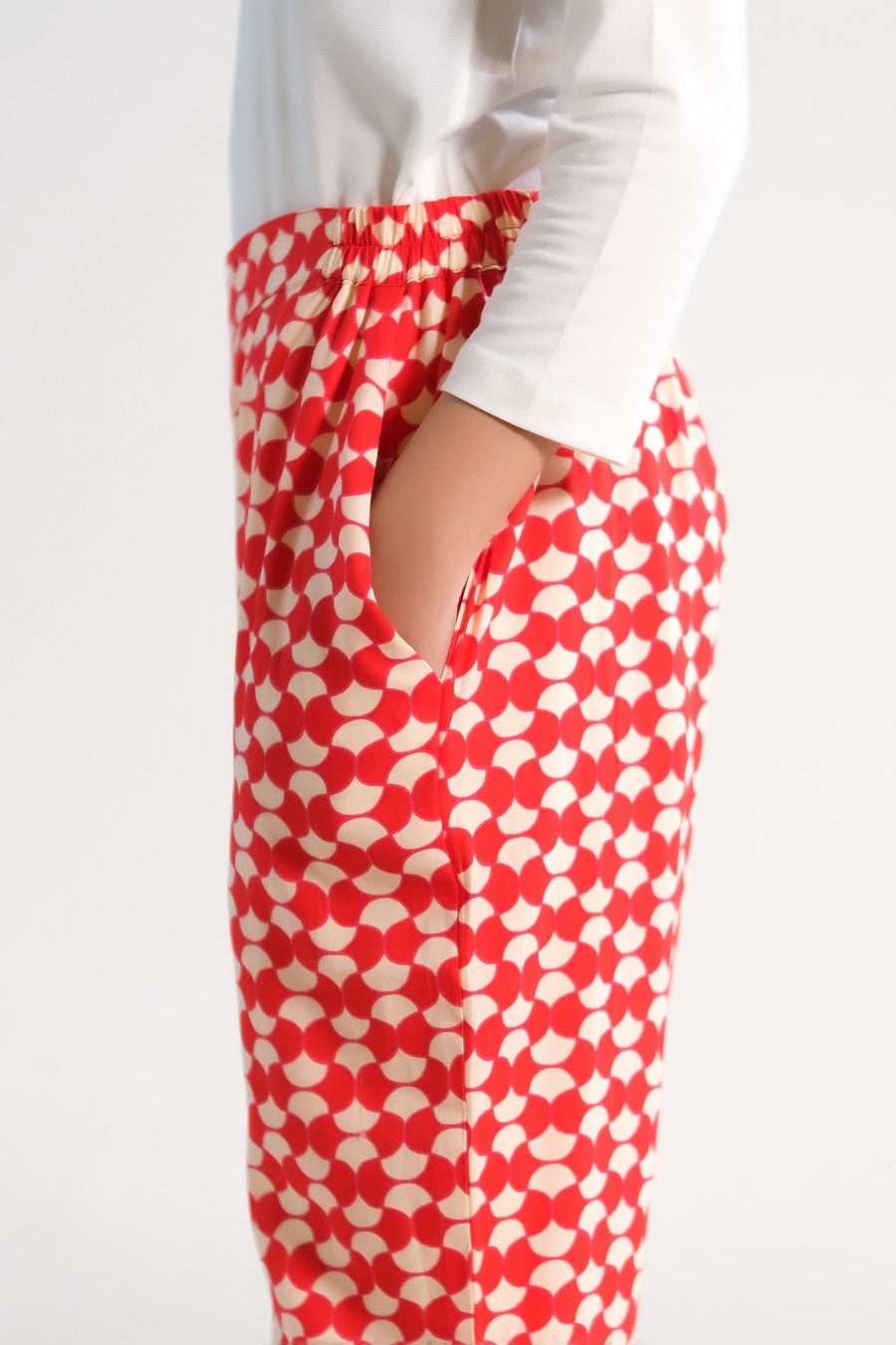 Citrus Crop Straight Pant - Soft Summer Crepe - bottoms, pants, women-bottom, women-clearance - Sprinkles Pakistan
