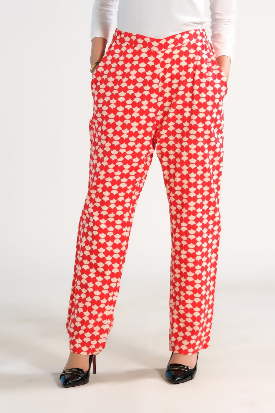 Citrus Crop Straight Pant - Soft Summer Crepe - bottoms, pants, women-bottom, women-clearance - Sprinkles Pakistan