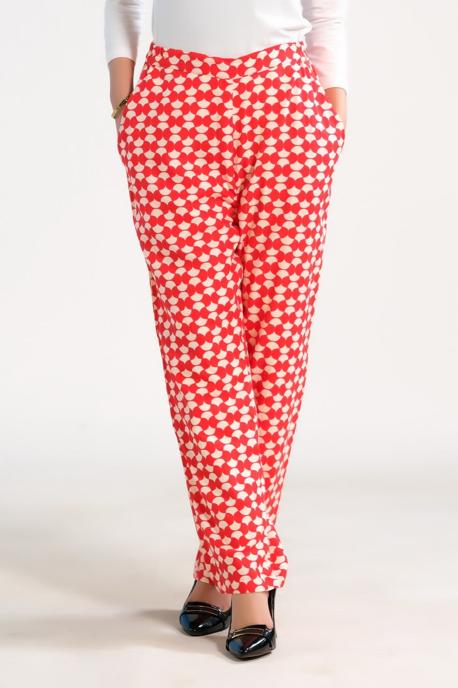 Citrus Crop Straight Pant - Soft Summer Crepe - bottoms, pants, women-bottom, women-clearance - Sprinkles Pakistan