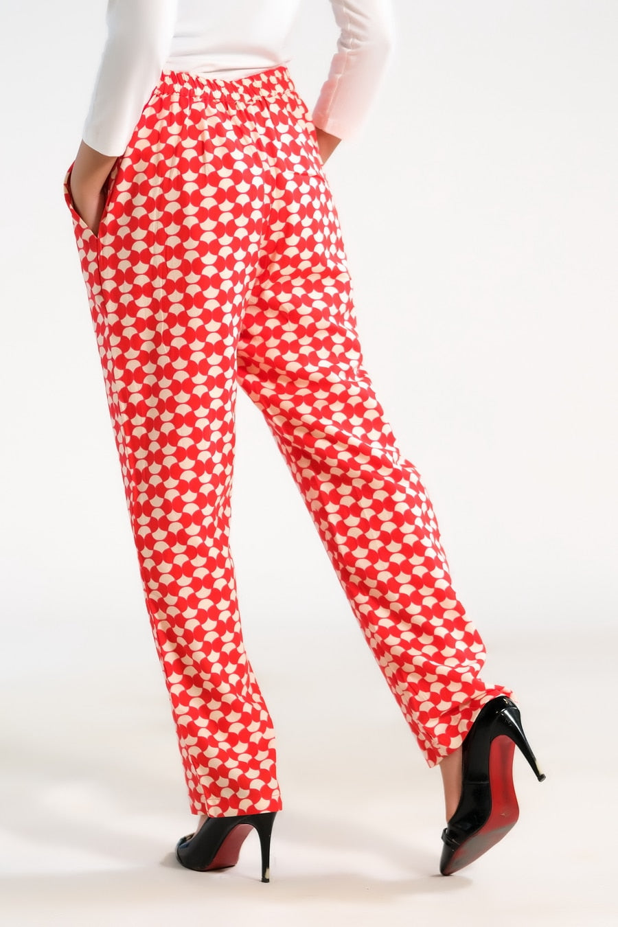 Citrus Crop Straight Pant - Soft Summer Crepe - bottoms, pants, women-bottom, women-clearance - Sprinkles Pakistan