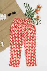 Citrus Crop Straight Pant Front Button - Soft Summer Crepe - bottoms, grand-sale, bottom, pants, kids-clearance - Sprinkles Pakistan