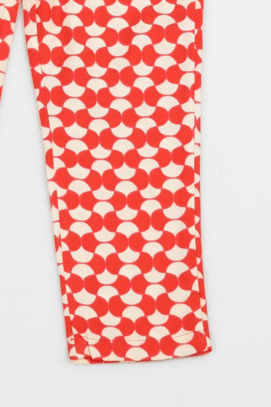 Citrus Crop Straight Pant Front Button