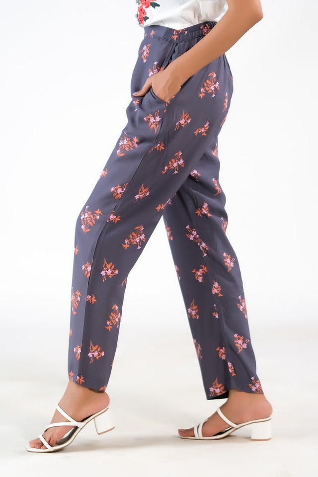 Heather Grey Straight Pant