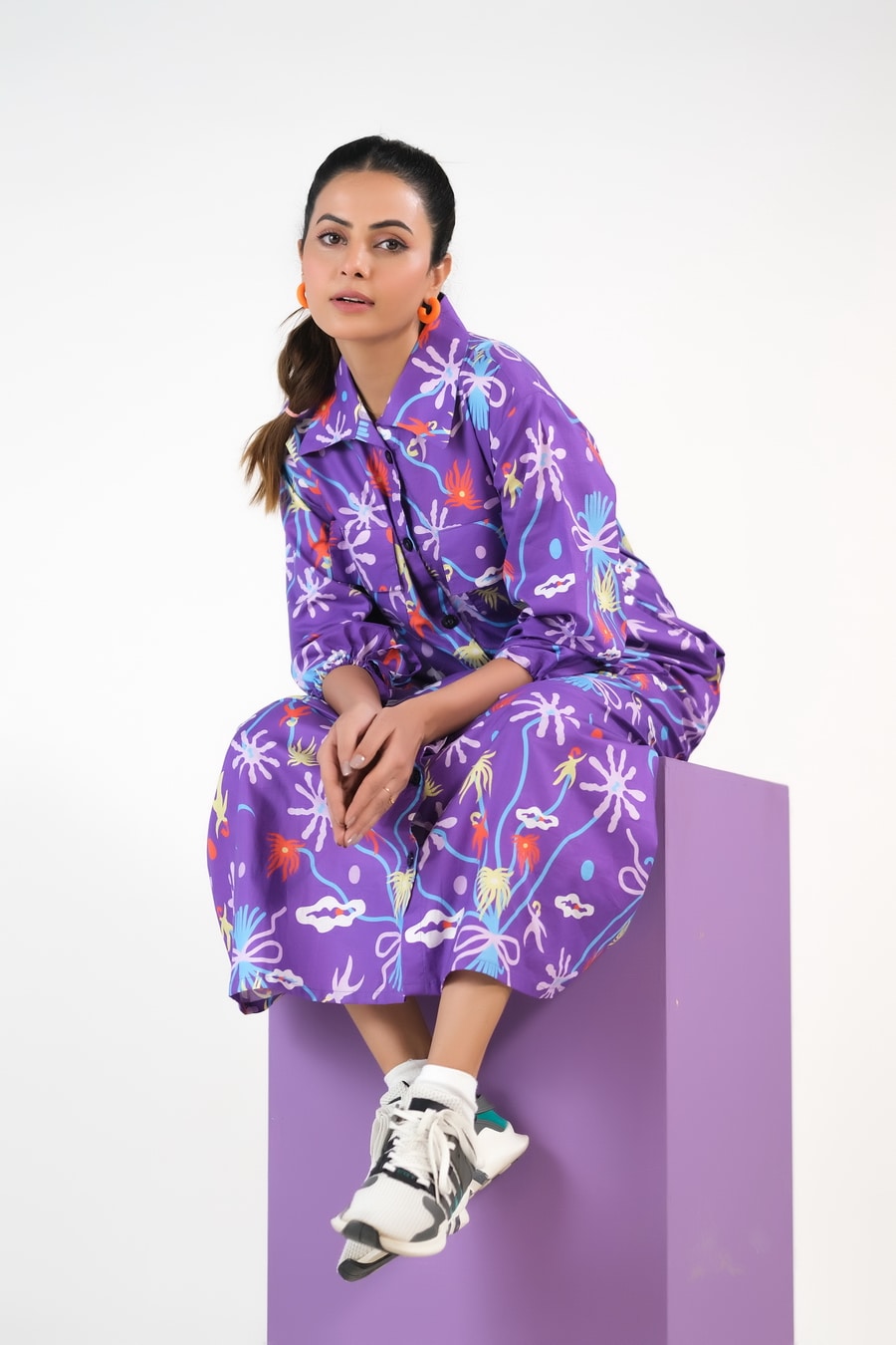 Marine Garden/Violet Aquatic - Cambric