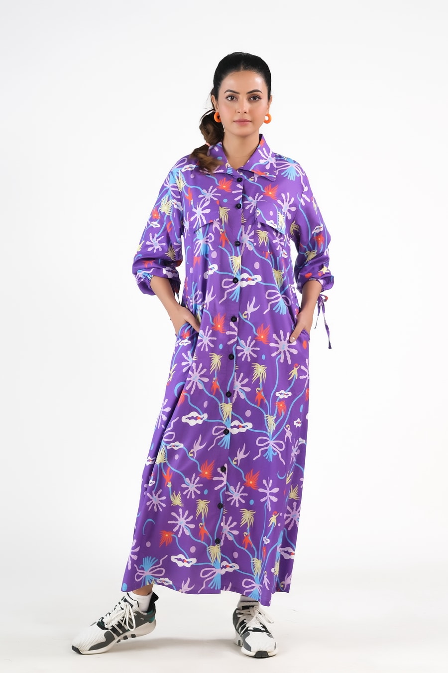Marine Garden/Violet Aquatic - Cambric