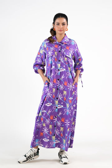 Marine Garden/Violet Aquatic - Cambric