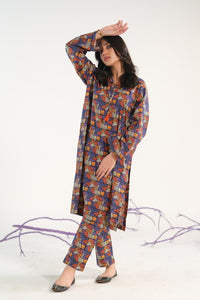 Linear Bricks - Cambric - Cambric - cambric, dresses, 2pcs-rtw, women-clearance - Sprinkles Pakistan