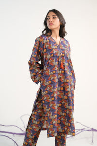Linear Bricks - Cambric - Cambric - cambric, dresses, 2pcs-rtw, women-clearance - Sprinkles Pakistan