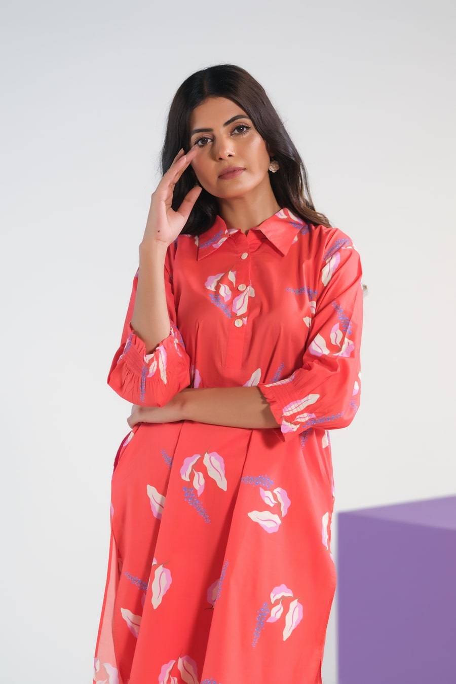 Bean Red Lavender - Cambric