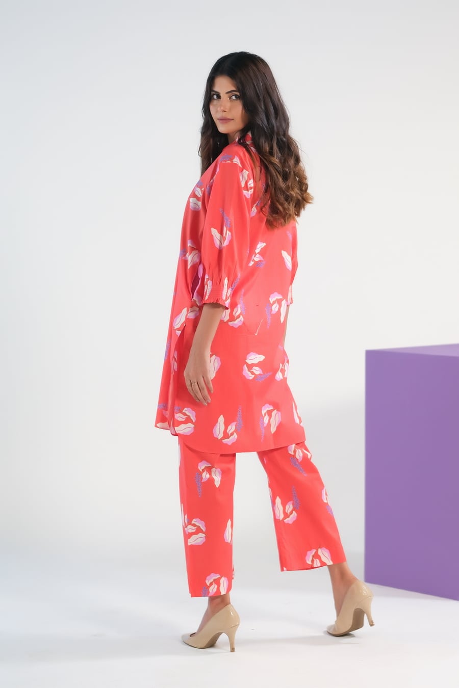 Bean Red Lavender - Cambric